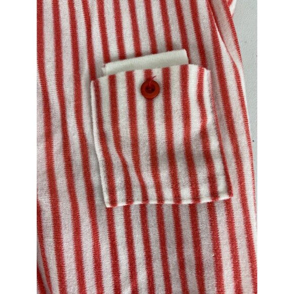 Vintage Baby Sleeper I.C. Isaacson Carrico Size XL Red White Candy Cane Snaps - Picture 4 of 6